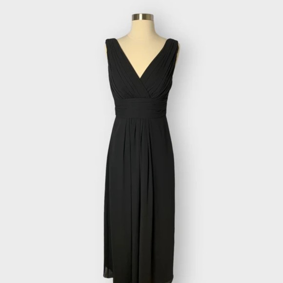 Bill Levkoff Size 6 Black Chiffon A-line Formal Gown - Picture 1 of 11